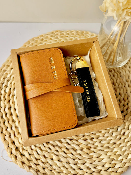 Personalised Pouch & Keychain Gift Set