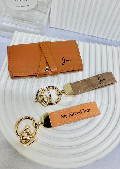 Personalised Pouch & Keychain Gift Set