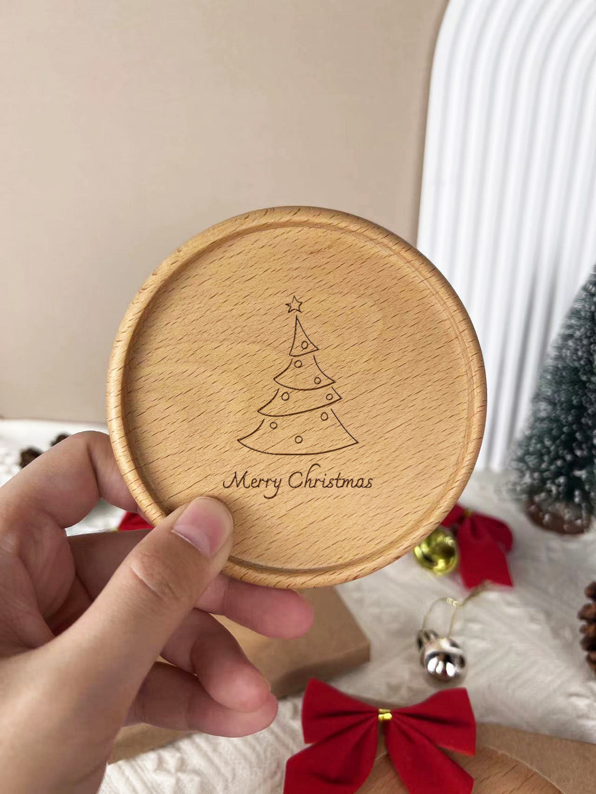 Christmas Wooden Coaster